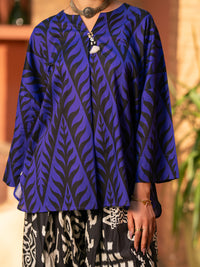 Blue Cotton Kurti - AWP-SLK-1098