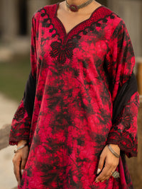 Fuchsia Cotton Cambric 3Pc Stitched - AWP-3PS-940
