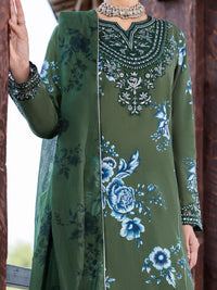 Green Cambric 3Pc Stitched - AWP-3PS-946