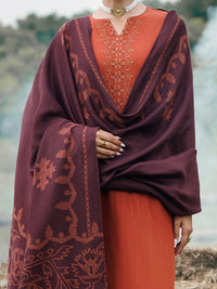 Rust Cotton Slub 3Pc Stitched - AWP-3PS-971