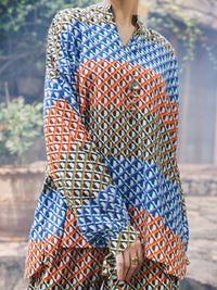 Multicolor Cambric Co-Ord Set - AWP-2PS-SLKS-1051