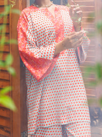 Multicolor Cambric Co-Ord Set - AWP-2PS-SLKS-1054