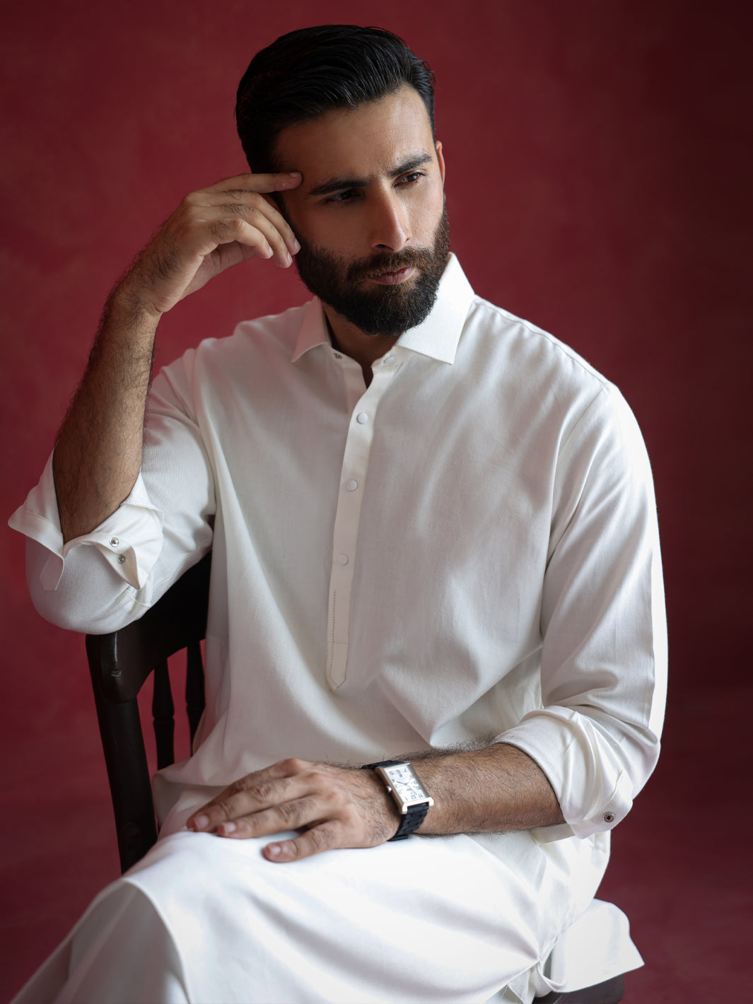 White Kameez Shalwar - ALWA-KS-681