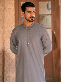 Grey Kameez Shalwar - AL-KS-3392