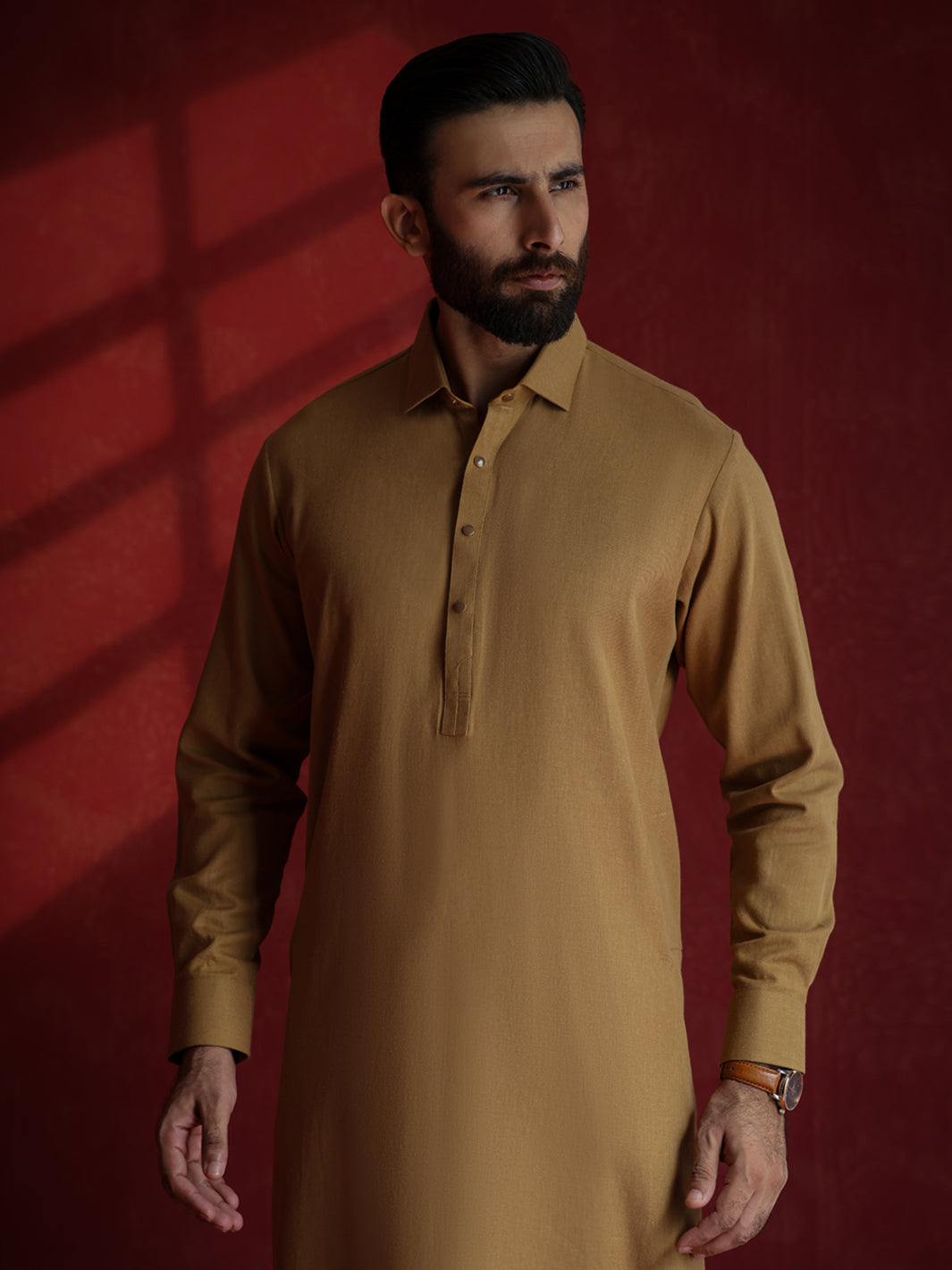 Mustard Kameez Shalwar - ALWA-KS-683