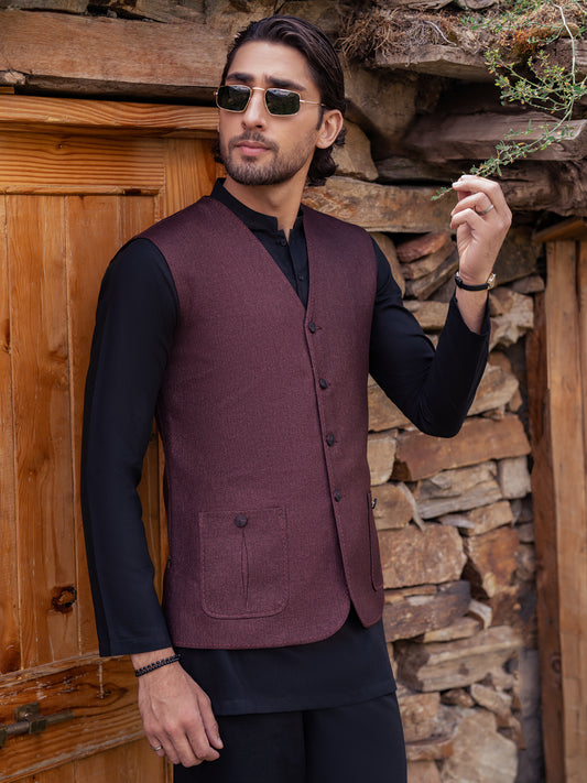 Maroon Waistcoat - AL-WC-647