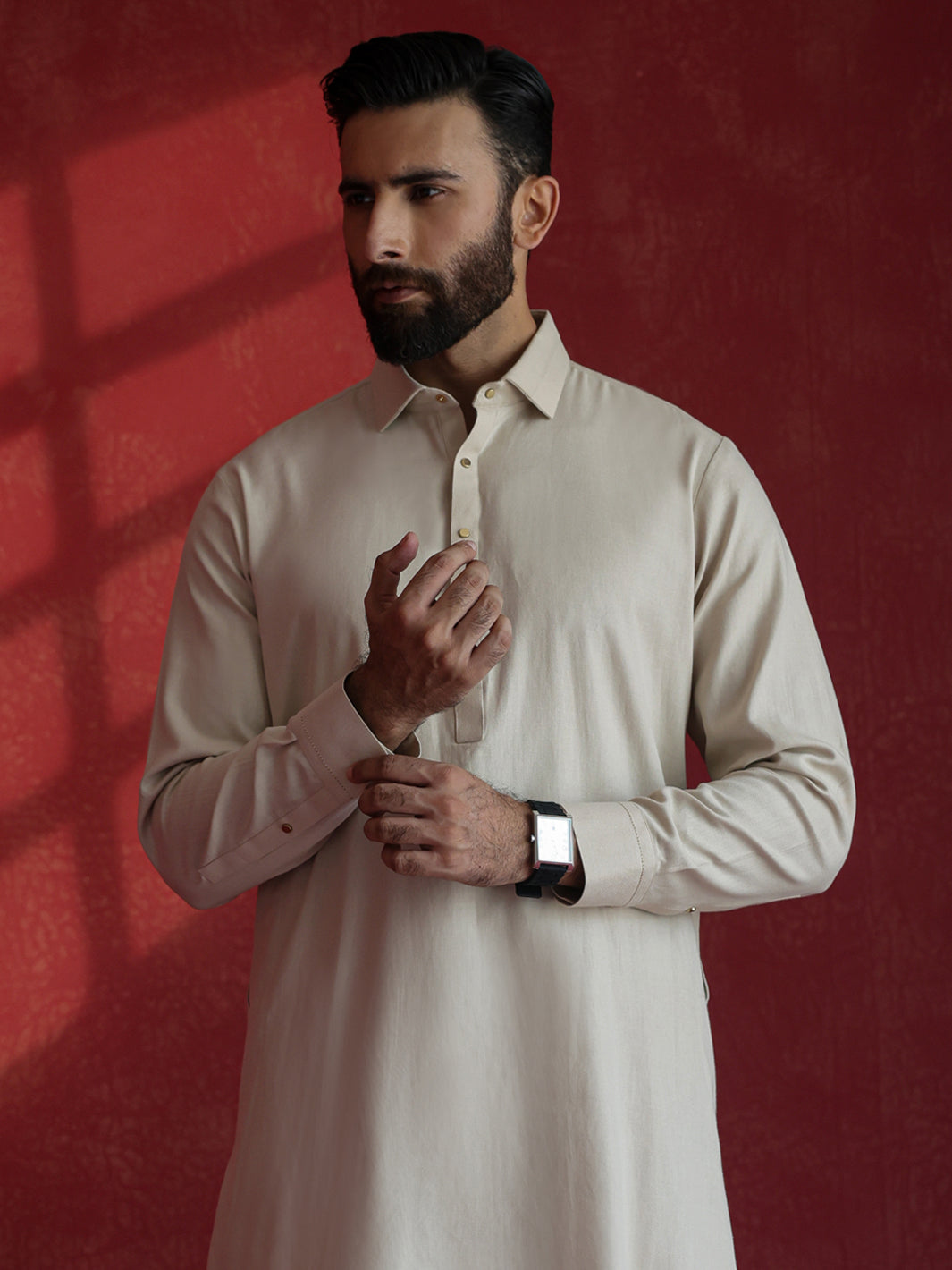 Fawn Kameez Shalwar - ALWA-KS-680