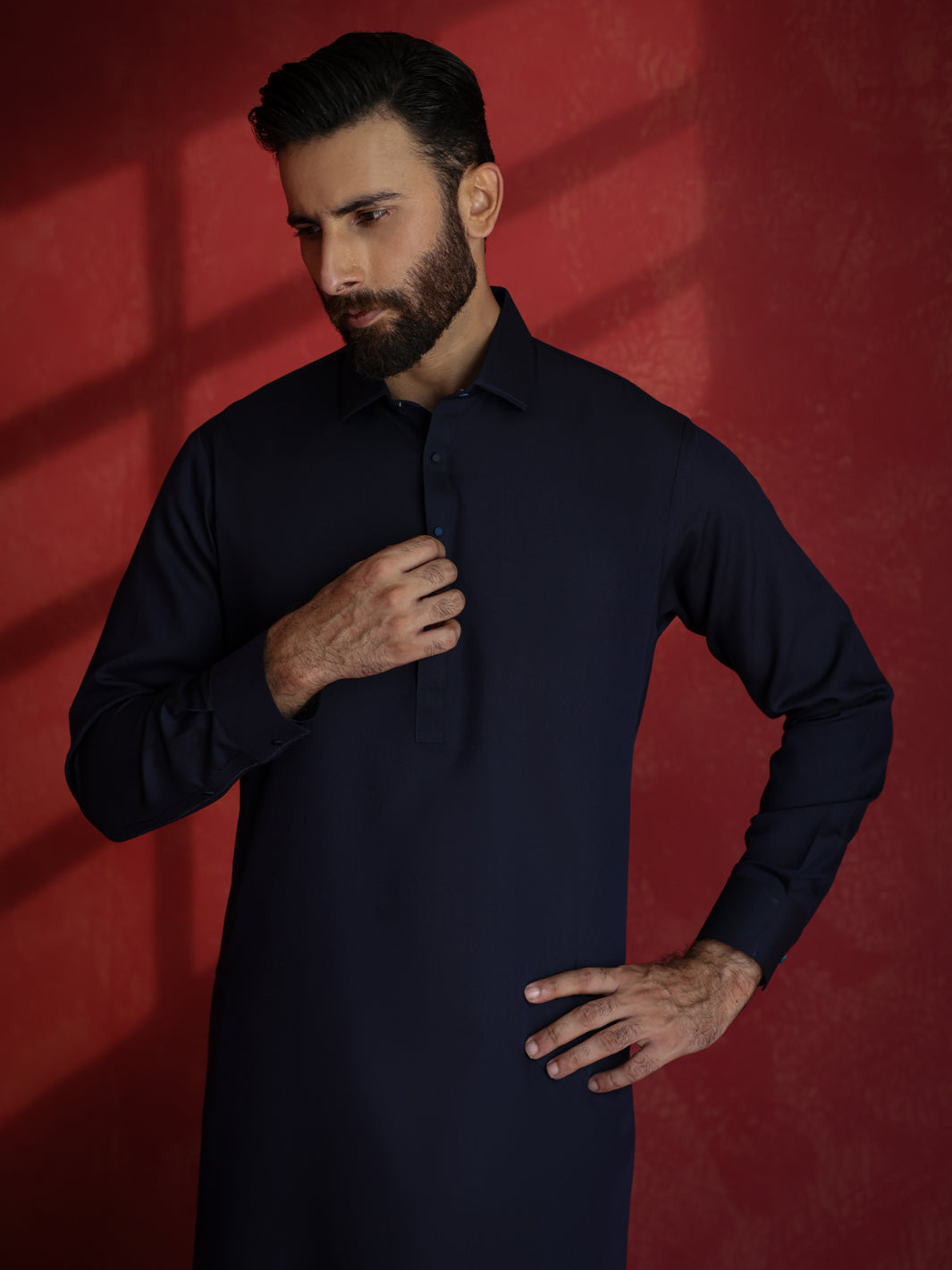 Midnight Blue Kameez Shalwar - ALWA-KS-662
