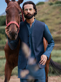 Blue Waistcoat - AL-WC-648