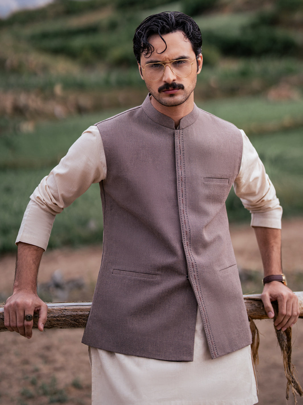 Brown Cotton Waistcoat - AL-WC-651