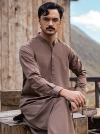 Brown Kameez Shalwar - AL-KS-3447