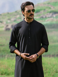 Black Kameez Shalwar - AL-KS-3606