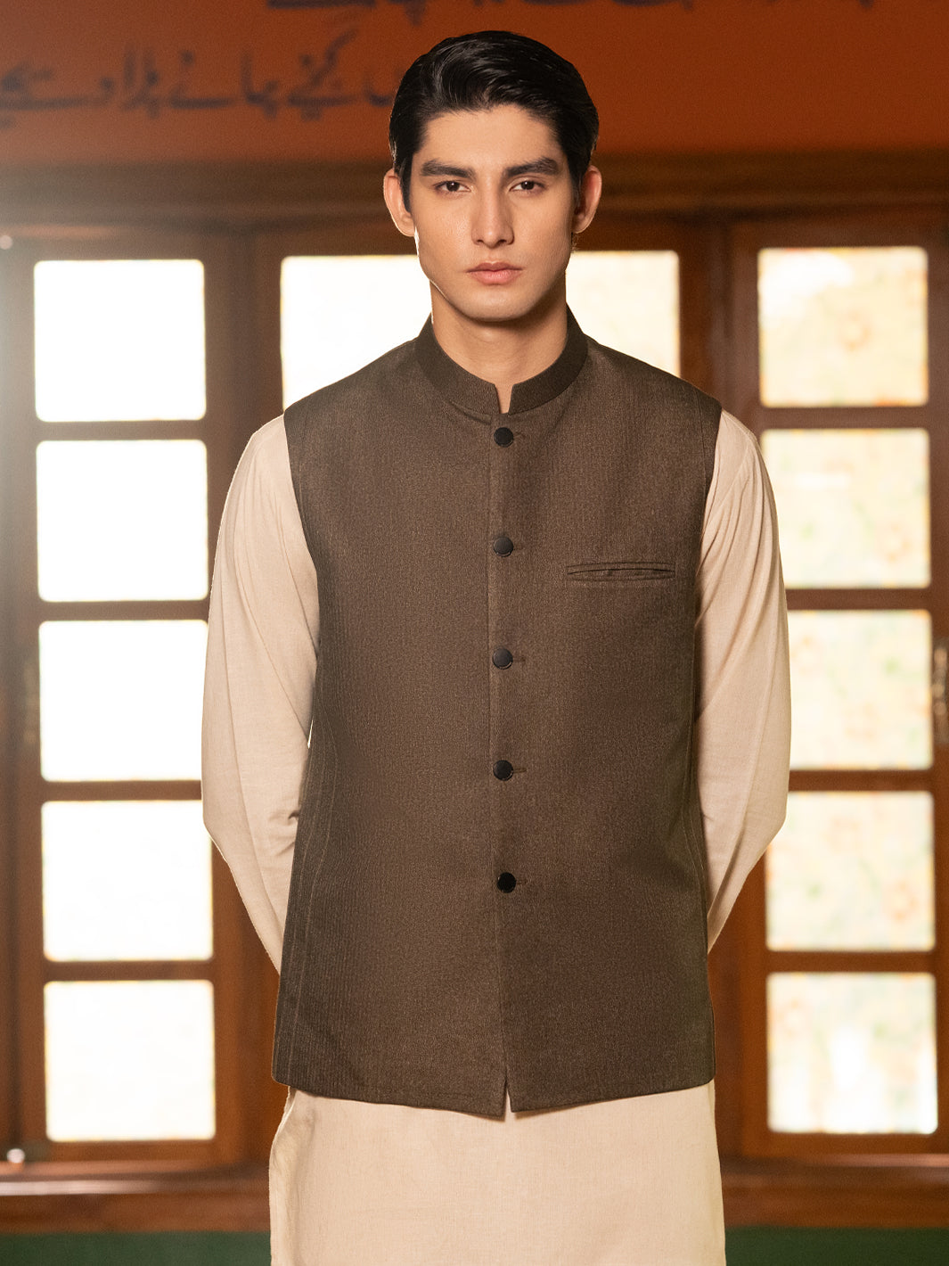 Green Waistcoat - half pose