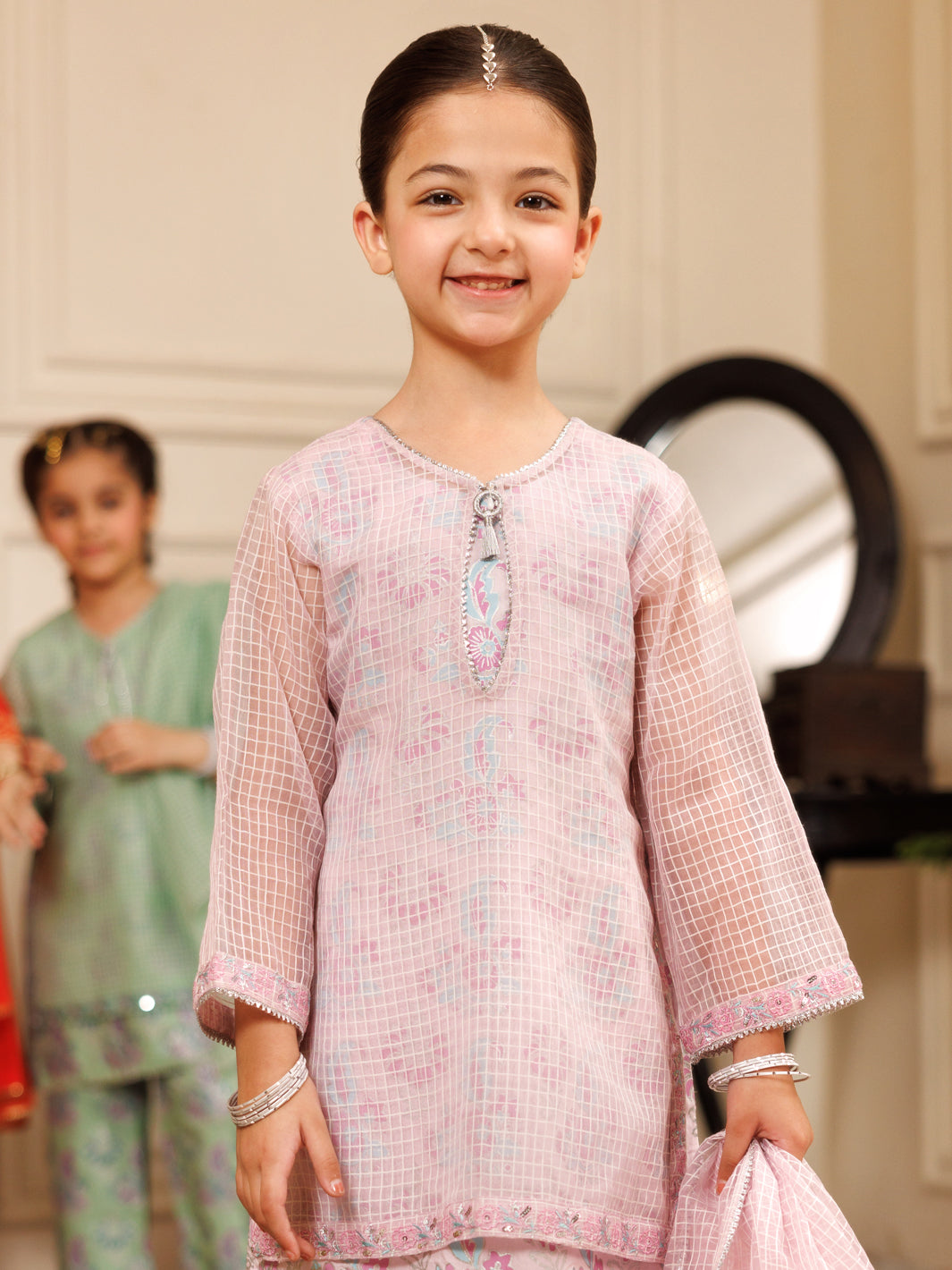 Light Purple Square Organza Formal 3Pc Stitched - ALGR-3PS-LS-021