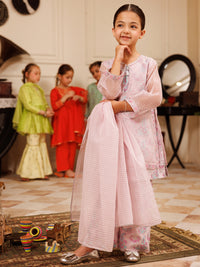 Light Purple Square Organza Formal 3Pc Stitched - ALGR-3PS-LS-021