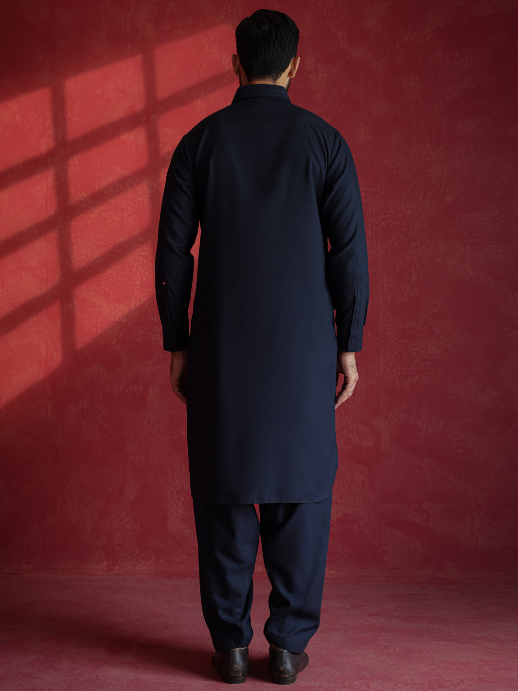 Dark Blue Kameez Shalwar - ALWA-KS-692