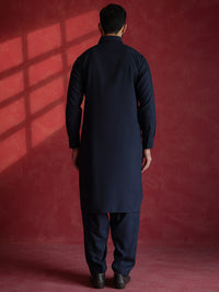 Dark Blue Kameez Shalwar - ALWA-KS-692