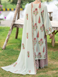 Light Green Cotton 3Pc Stitched - AWP-3PS-1034