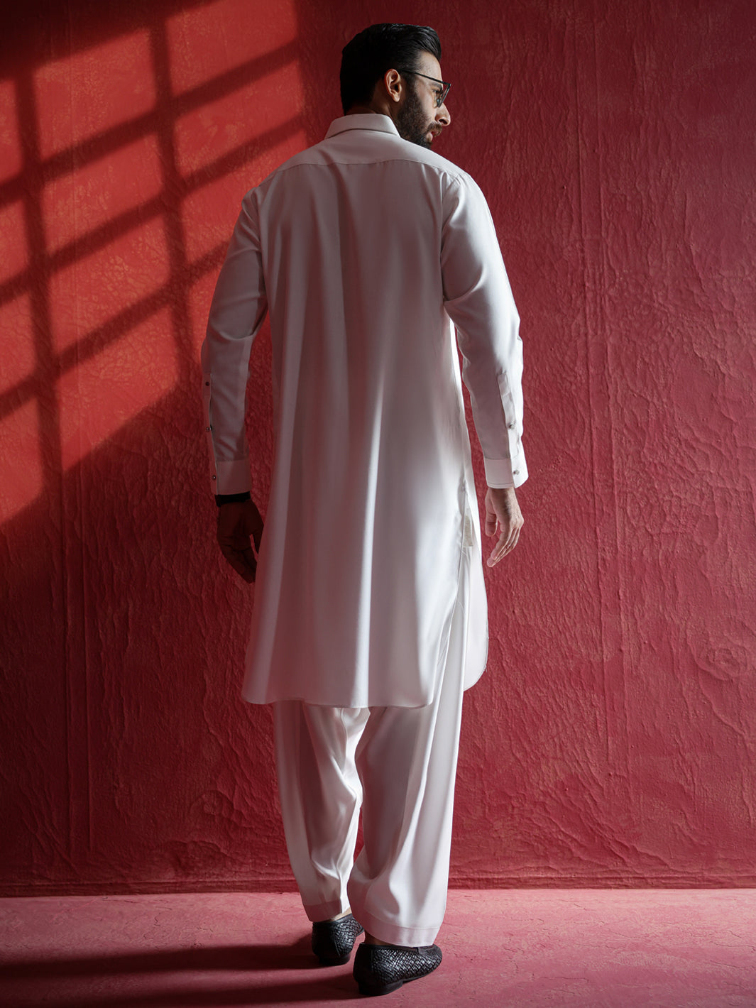 White Kameez Shalwar - ALWA-KS-736