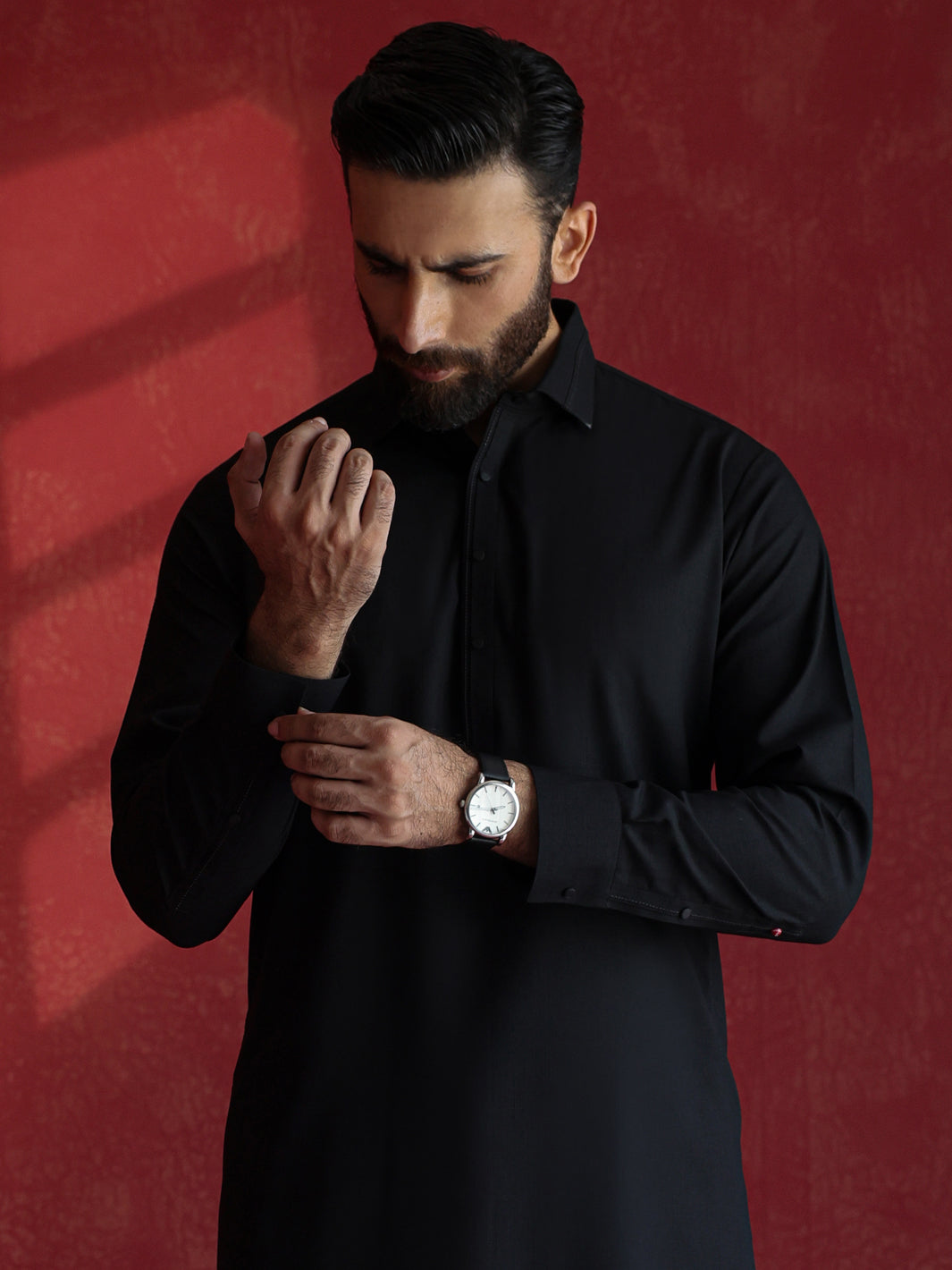 Black Kameez Shalwar - ALWA-KS-693