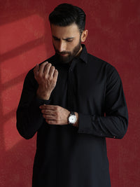 Black Kameez Shalwar - ALWA-KS-693