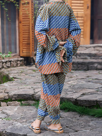 Multicolor Cambric Co-Ord Set - AWP-2PS-SLKS-1051