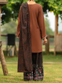 Brown Cotton Lawn 3Pc Stitched - AWP-3PS-954