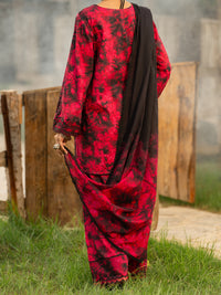 Fuchsia Cotton Cambric 3Pc Stitched - AWP-3PS-940