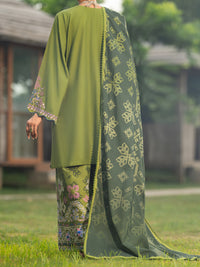 Lime Green Cotton Lawn 3Pc Stitched - AWP-3PS-956