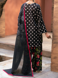 Black Cotton Cambric 3Pc Stitched - AWP-3PS-932
