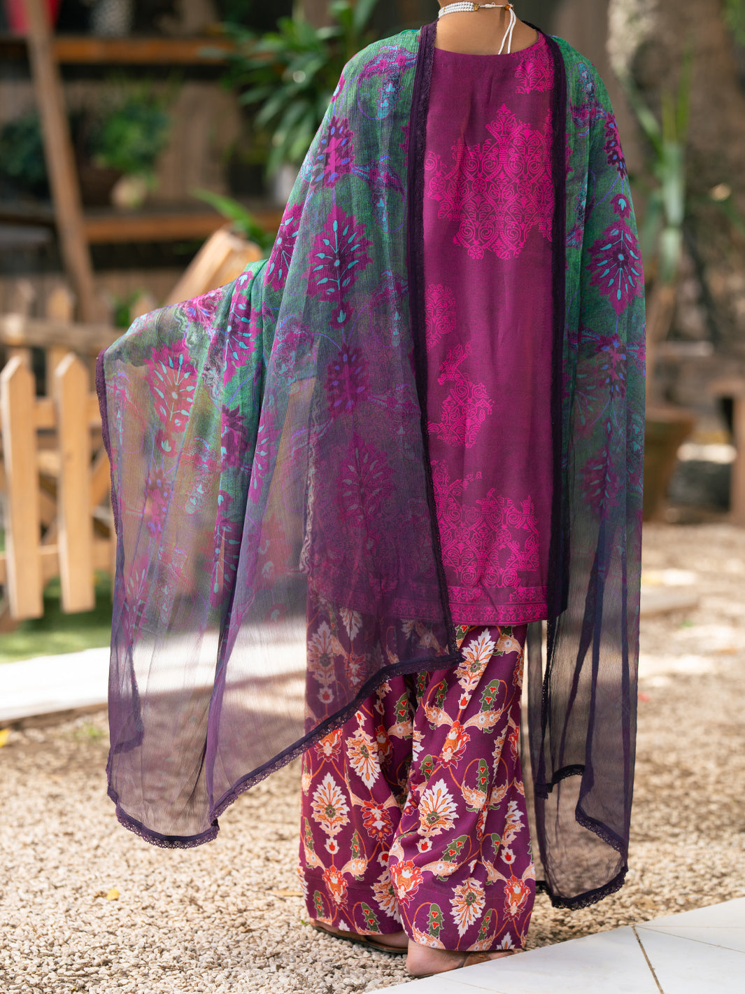 Plum Silk Lawn 3Pc Stitched - AWP-3PS-960