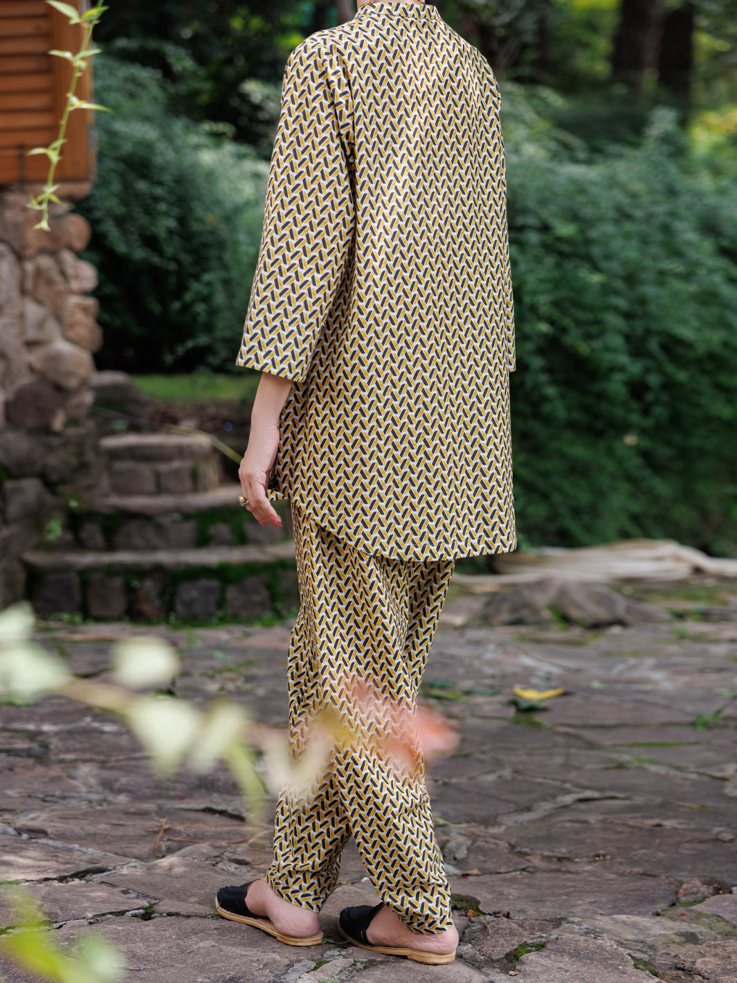 Mustard Cotton Co-Ord Set - AWP-2PS-SLKS-1053