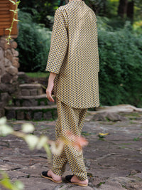 Mustard Cotton Co-Ord Set - AWP-2PS-SLKS-1053