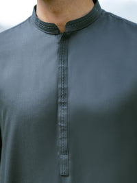 Dark Green Kameez Shalwar - AL-KS-3608