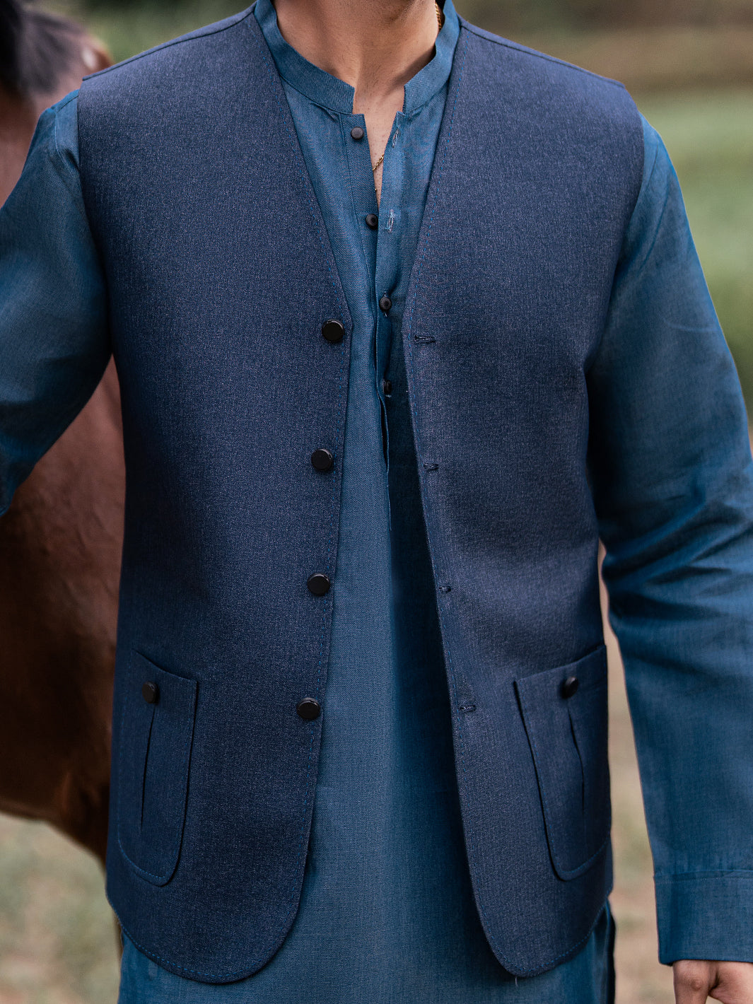 Blue Waistcoat - AL-WC-648