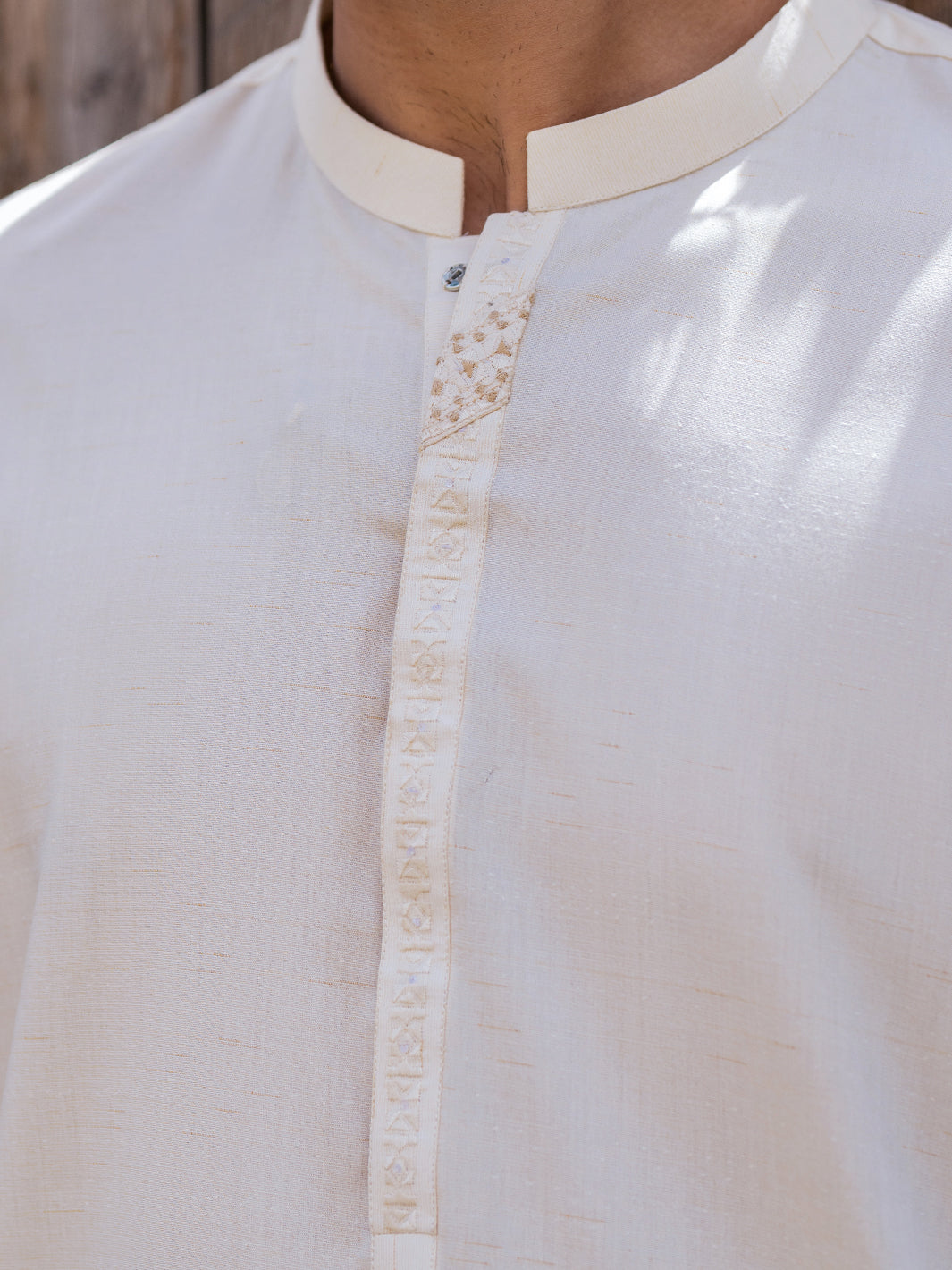 Off White Kameez Shalwar - AL-KS-3393