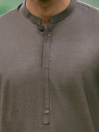 Olive Brown Kameez Shalwar - AL-KS-3441