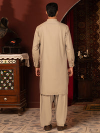 Sand Brown Kameez Shalwar - AL-KS-3440