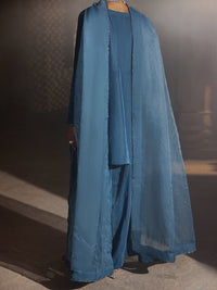 Teal Velvet Formal 3Pc Stitched - AL-3PS-LS-661