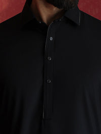 Black Kameez Shalwar - ALWA-KS-651