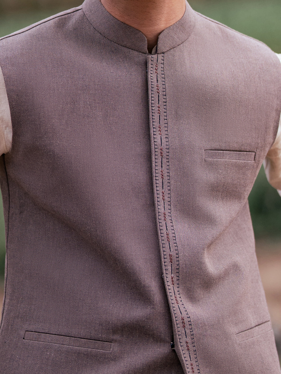 Brown Cotton Waistcoat - AL-WC-651
