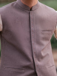 Brown Cotton Waistcoat - AL-WC-651