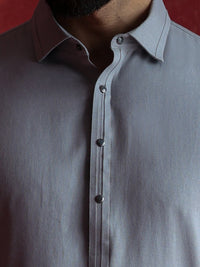 Grey Kameez Shalwar - ALWA-KS-682