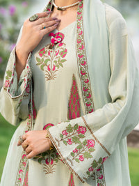 Light Green Cotton 3Pc Stitched - AWP-3PS-1034