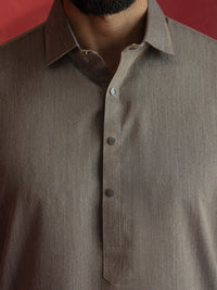 Light Brown Kameez Shalwar - ALWA-KS-658