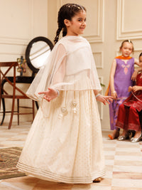 Off White Maple Silk Formal 3Pc Stitched - ALGR-3PS-LS-033