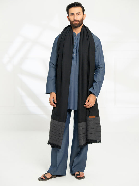 Black Casual Shawl - AL-SH-037