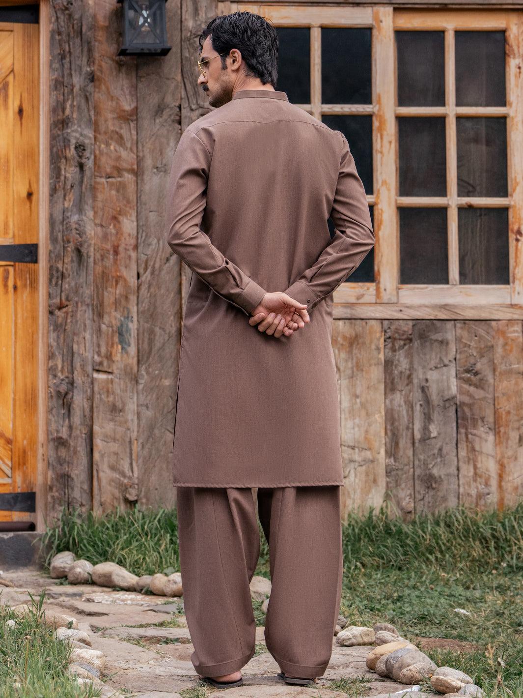 Brown Kameez Shalwar - AL-KS-3447