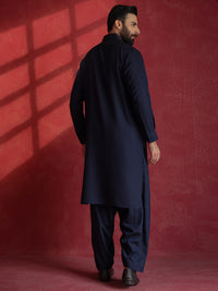 Midnight Blue Kameez Shalwar - ALWA-KS-662