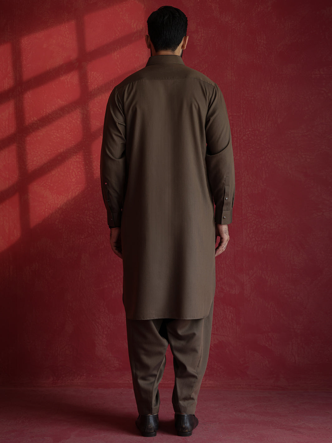Brown Kameez Shalwar - ALWA-KS-659
